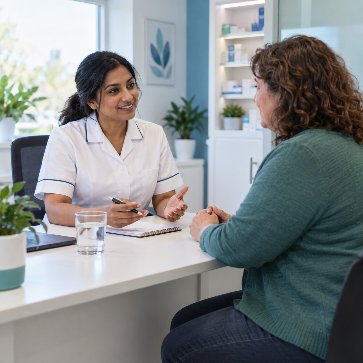 Weight management consultation with a pharmacist